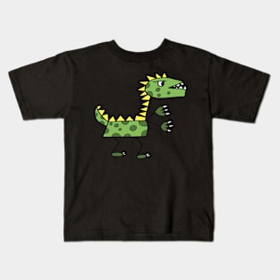 Angry Green Godzilla Kids T-Shirt